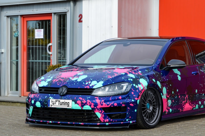 CUP Frontspoilerlippe mit Wing ABS Volkswagen Golf 7 R Schwarz Matt