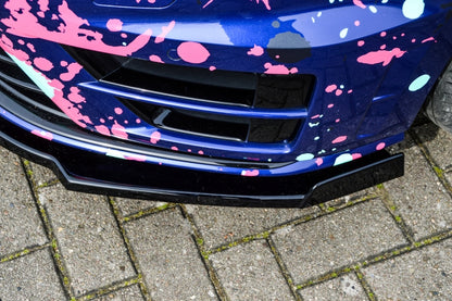 CUP Frontspoilerlippe mit Wing ABS Volkswagen Golf 7 R Schwarz Matt