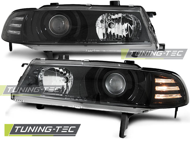 Tuning-Tec LED Angel Eyes Scheinwerfer für Honda Prelude 92-97 schwarz
