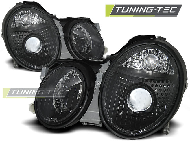 Tuning-Tec Klarglas Scheinwerfer für Mercedes Benz CLK W208 97-02 schwarz