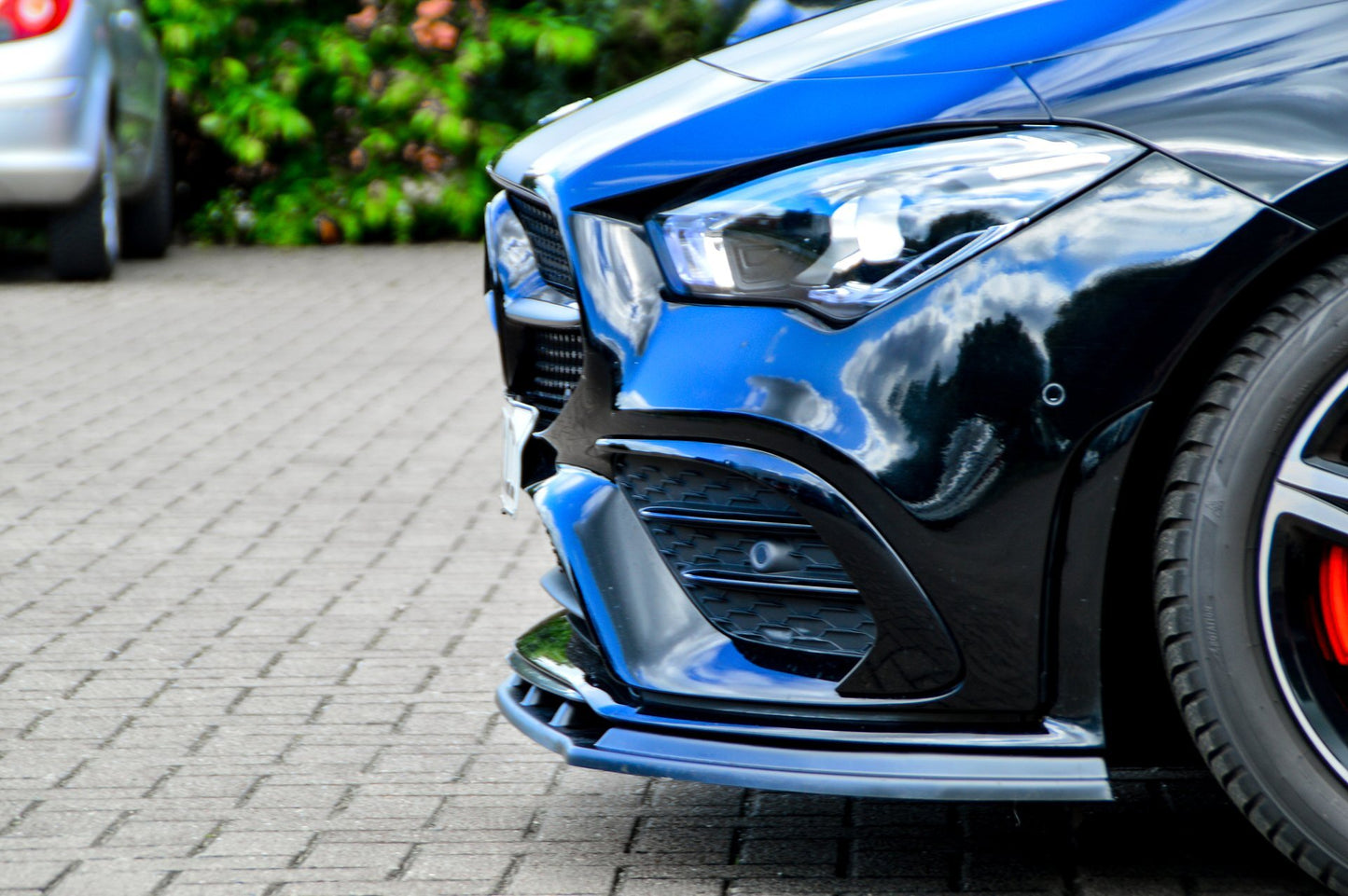 CUP Frontspoilerlippe ABS Mercedes Benz CLA C118 Limousine Schwarz Glanz