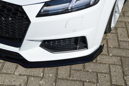 CUP Frontspoilerlippe Phase 2 mit Seitenwing Audi TT 8S Schwarz Matt