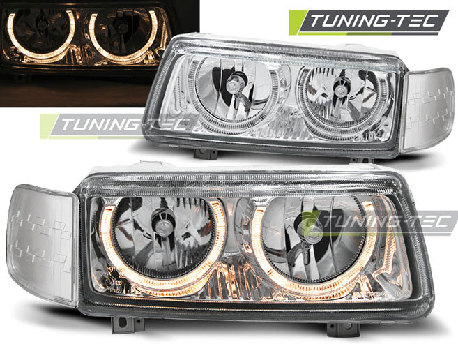 Tuning-Tec Angel Eyes Scheinwerfer für VW Passat 35i Facelift (B4) 93-97 chrom