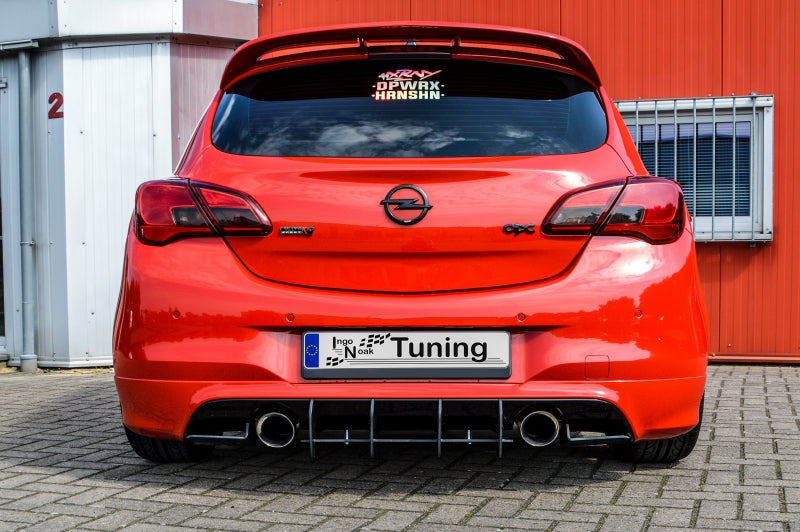 Gefräster Heckansatz Opel Corsa E OPC ab Bj.: 2014-2020 Schwarz Matt