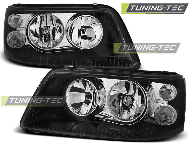 Tuning-Tec Klarglas Scheinwerfer für VW T5 03-09 schwarz im Multivan