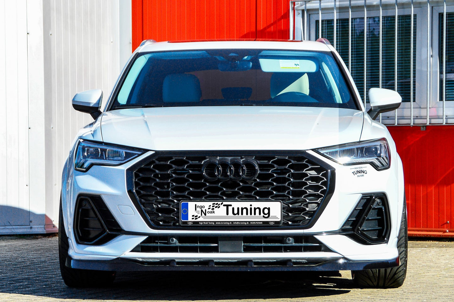 CUP Frontspoilerlippe ABS Audi Q3, Typ F3 ab Bj.: 2018- Schwarz Glanz