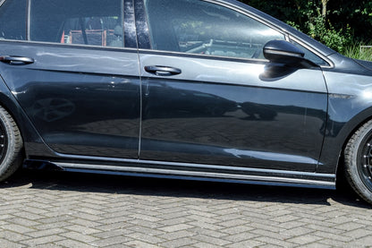 CUP 3 Seitenschweller Volkswagen Golf 7 GTI + GTD Typ AU Schwarz Matt