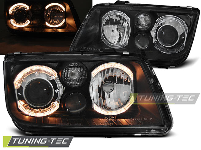 Tuning-Tec Angel Eyes Scheinwerfer für VW Bora 98-05 schwarz