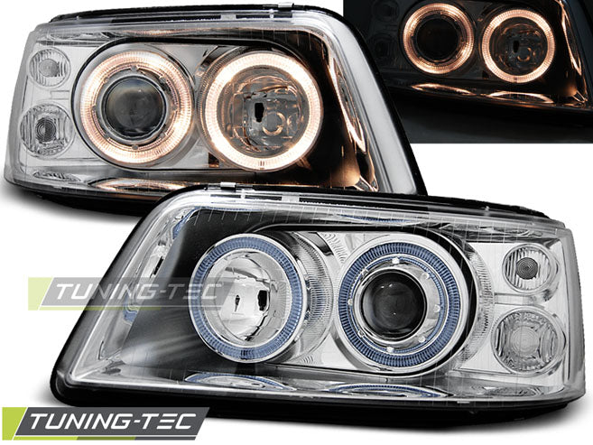 Tuning-Tec Angel Eyes Scheinwerfer für VW T5 03-09 chrom