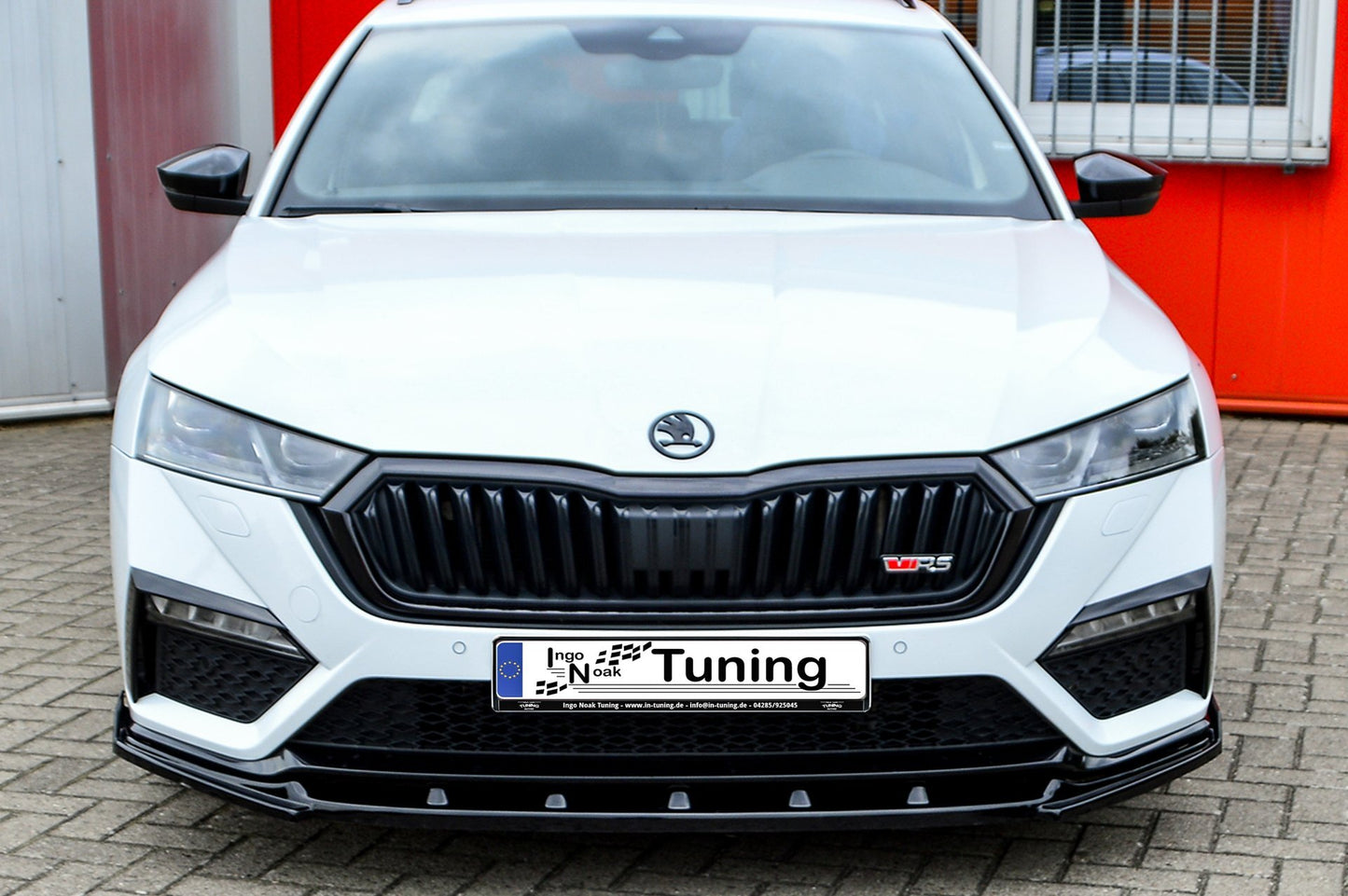 CUP Frontspoilerlippe mit Wing ABS Skoda Octavia RS, NX, Combi Schwarz Matt