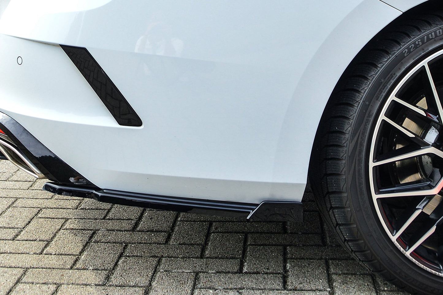 Heckansatz Seitenteile ABS Skoda Octavia RS, NX, Combi Schwarz Matt