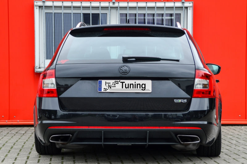 Gefräster Heckansatz Skoda Octavia RS 5E ab Bj.: 2013-2016 Schwarz Matt