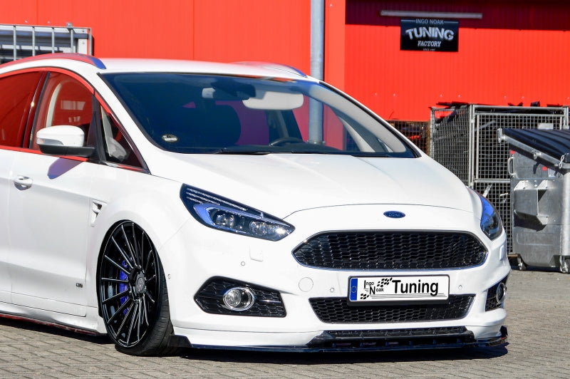 CUP Frontspoilerlippe ABS mit Seitenwing Ford S-Max 2 Schwarz Glanz