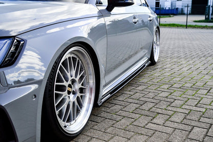 Seitenschwellersatz ABS Audi RS4, B9, Avant Bj.: 2017-2020 Schwarz Glanz