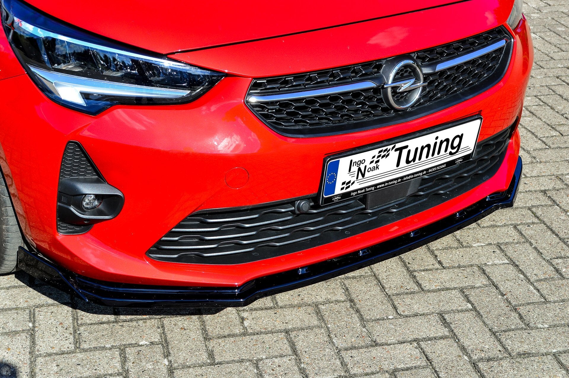 CUP Frontspoilerlippe ABS mit Seitenwing Opel Corsa F, GS-Line Carbon