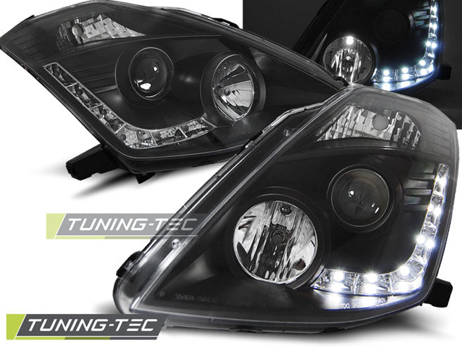 Tuning-Tec LED Tagfahrlicht Scheinwerfer für Nissan 350Z 03-05 schwarz