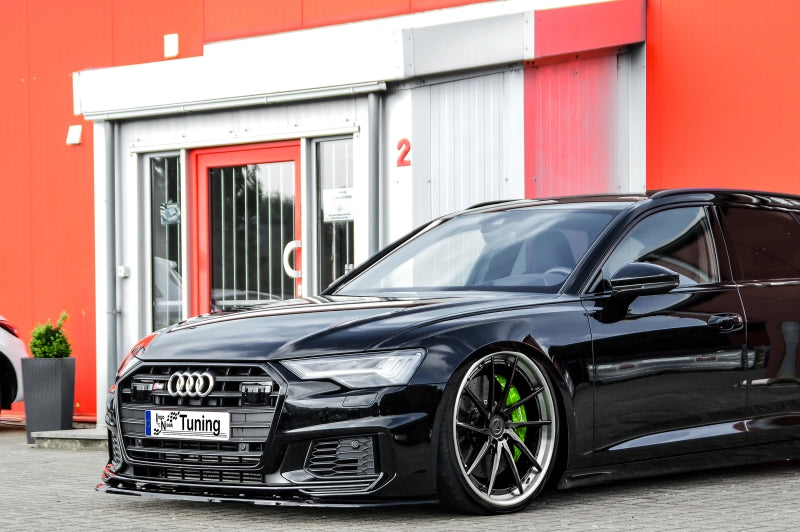 CUP Frontspoilerlippe ABS Audi A6 + S6 Typ C8, 4K ab Bj.:2018 Schwarz Glanz