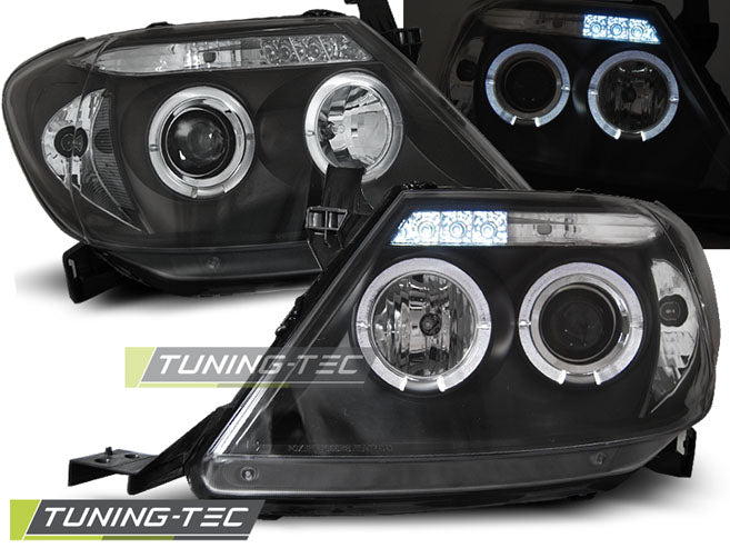 Tuning-Tec LED Angel Eyes Scheinwerfer für Toyota Hilux 05-11 schwarz