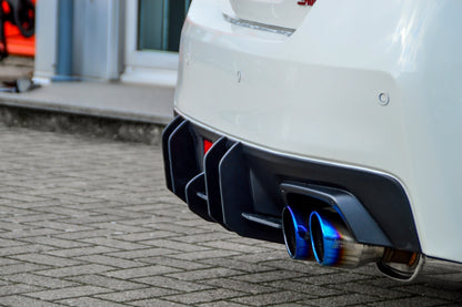 Gefräster Heckansatz Subaru Impreza WRX STI (V1 + VAF) Schwarz Matt
