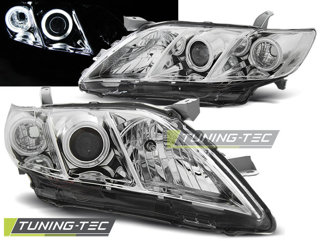 Tuning-Tec LED Angel Eyes Scheinwerfer für Toyota Camry 6 (XV40) 06-09 chrom