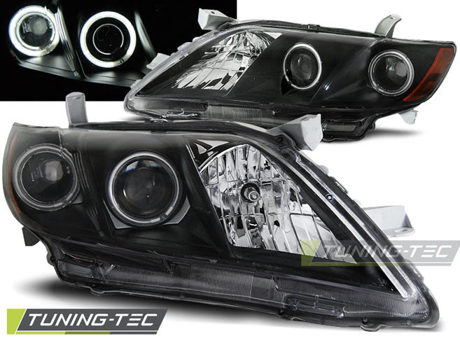 Tuning-Tec LED Angel Eyes Scheinwerfer für Toyota Camry 6 (XV40) 06-09 schwarz