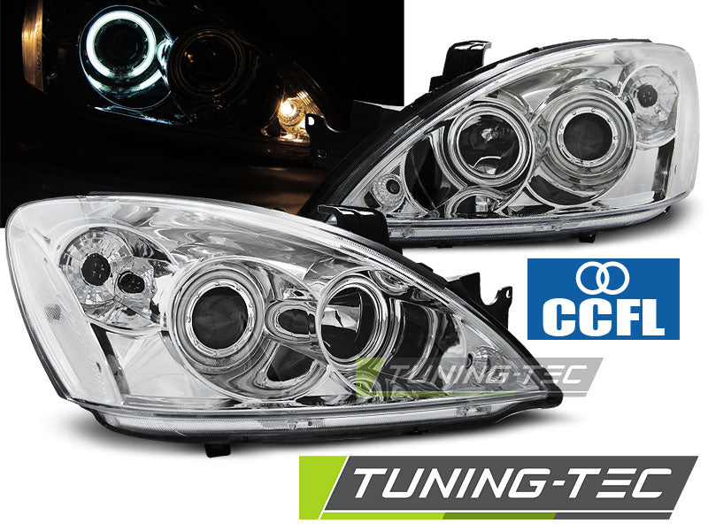 Tuning-Tec CCFL Angel Eyes Scheinwerfer für Mitsubishi Lancer VII 04-07 chrom