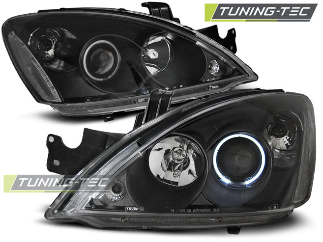 Tuning-Tec CCFL Angel Eyes Scheinwerfer für Mitsubishi Lancer VII 04-07 schwarz
