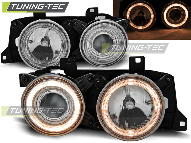 Tuning-Tec Angel Eyes Scheinwerfer für BMW 5er E34 /7er E32 86-95 chrom