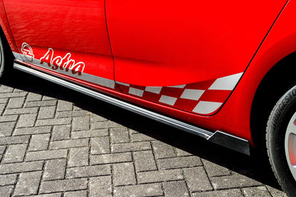 Seitenschwellersatz mit Wing Opel Astra K, Schrägheck Schwarz Matt