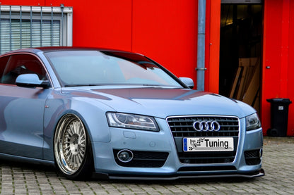 CUP Frontspoilerlippe Phase 2 mit Seitenwing Audi A5 / B8 Schwarz Glanz