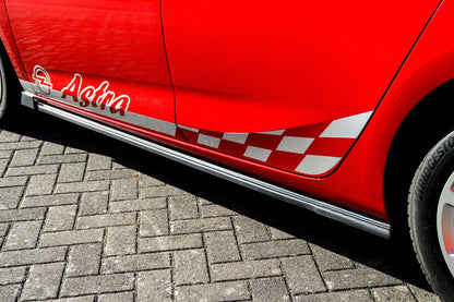 Seitenschwellersatz mit Wing Opel Astra K, Schrägheck Schwarz Glanz