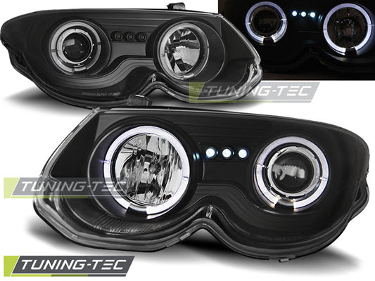Tuning-Tec LED Angel Eyes Scheinwerfer für Chrysler 300M 99-04 schwarz