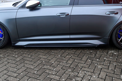 Seitenschwellersatz mit Wing Audi RS6, Typ C8 4K ab Bj.:2019 - Carbon