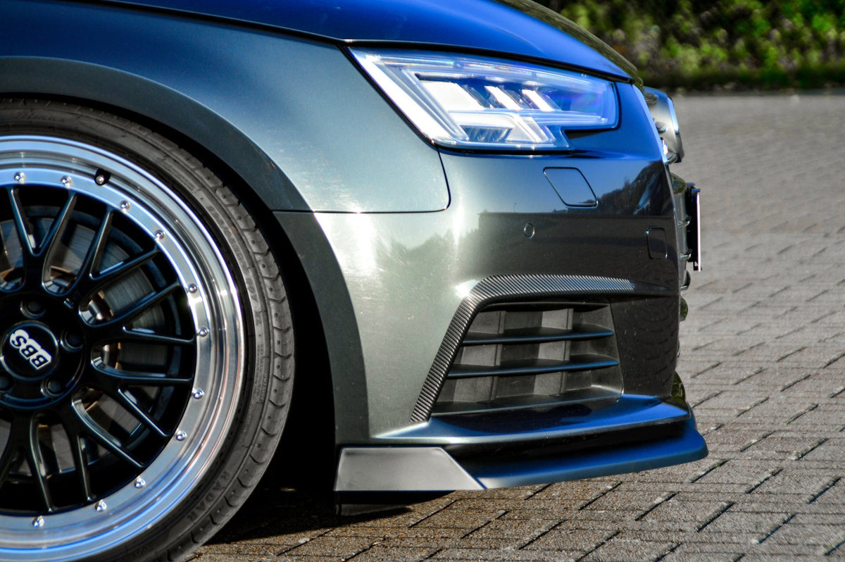 CUP Frontspoilerlippe ABS mit Seitenwing Audi A4 B9 Bj.:2015-2019 Carbon