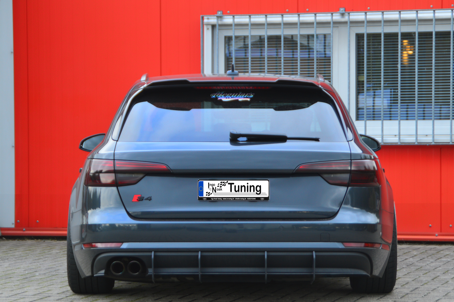 Gefräster Heckansatz Audi A4 B9 Bj.:2015-2019 Schwarz Matt