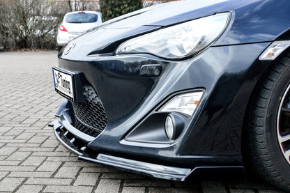 CUP Frontspoilerlippe ABS mit Seitenwing Toyota GT86, ZN Schwarz Matt