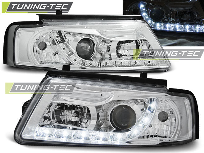 Tuning-Tec LED Tagfahrlicht Scheinwerfer für VW Passat 3B (B5) 96-00 chrom