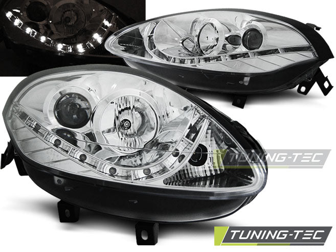 Tuning-Tec LED Tagfahrlicht Scheinwerfer für Fiat Bravo 2 (Typ 198) 07-15 chrom