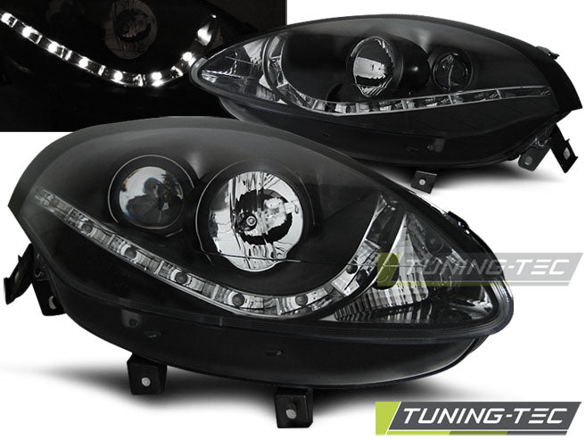 Tuning-Tec LED Tagfahrlicht Scheinwerfer für Fiat Bravo 2 (Typ 198) 07-15 schwarz
