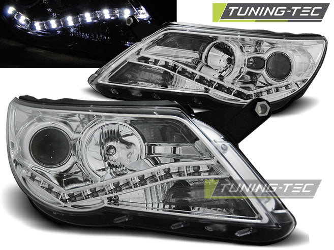 Tuning-Tec LED Tagfahrlicht Scheinwerfer für VW Tiguan (5N) 07-11 chrom