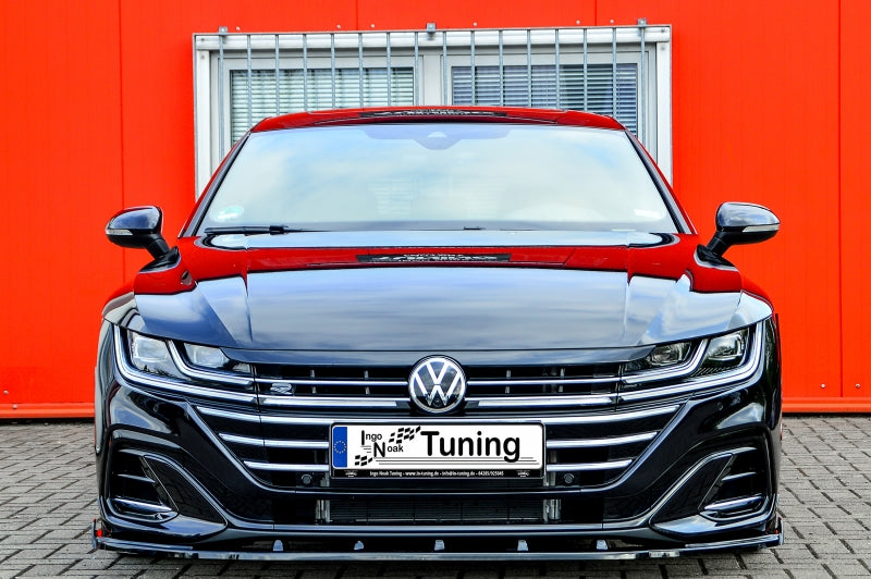 CUP Frontspoilerlippe mit Seitenwing Volkswagen Arteon R-Line inkl.Shooting Break Schwarz Matt