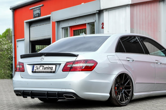 Gefräster Heckansatz Mercedes Benz E Klasse AMG-Line, Typ W212 Schwarz Matt