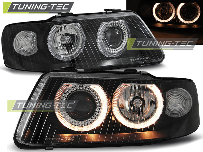 Tuning-Tec Angel Eyes Scheinwerfer für Audi A3 (8L) 00-03 schwarz