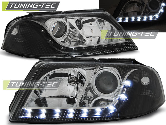Tuning-Tec LED Tagfahrlicht Scheinwerfer für VW Passat 3BG 00-05 schwarz