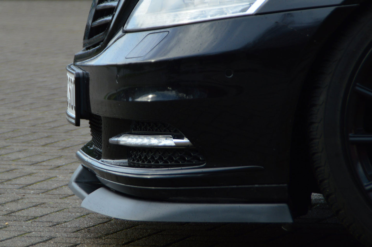 CUP Frontspoilerlippe ABS Mercedes Benz S-Klasse, W221 Schwarz Glanz