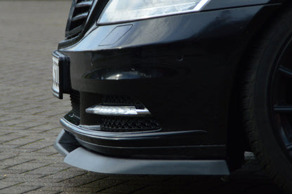 CUP Frontspoilerlippe ABS Mercedes Benz S-Klasse, W221 Schwarz Glanz