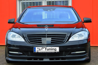 CUP Frontspoilerlippe ABS Mercedes Benz S-Klasse, V221 Schwarz Matt