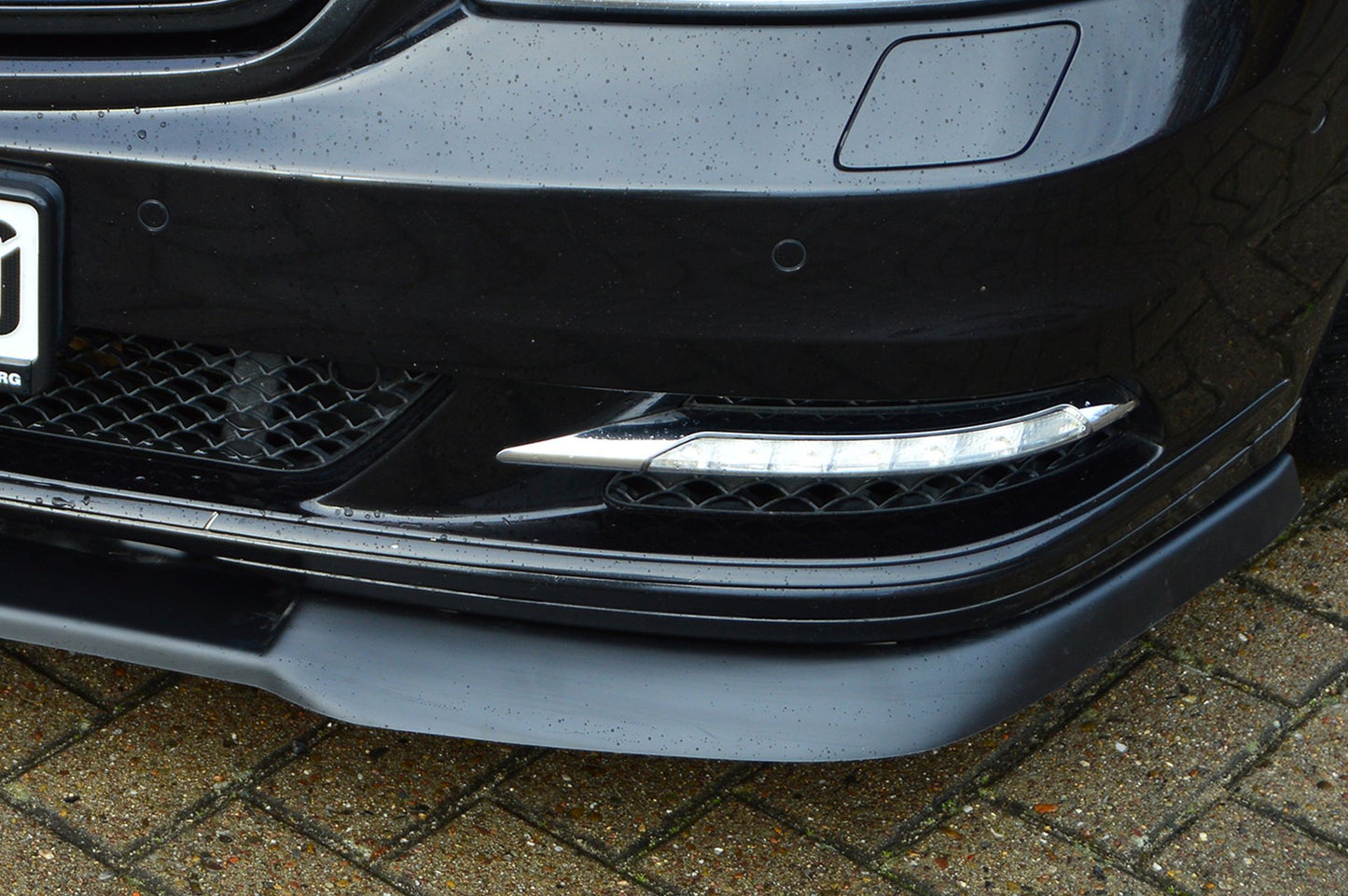 CUP Frontspoilerlippe ABS Mercedes Benz S-Klasse, W221 Schwarz Glanz