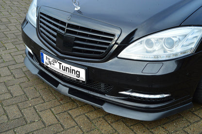 CUP Frontspoilerlippe ABS Mercedes Benz S-Klasse, V221 Schwarz Matt
