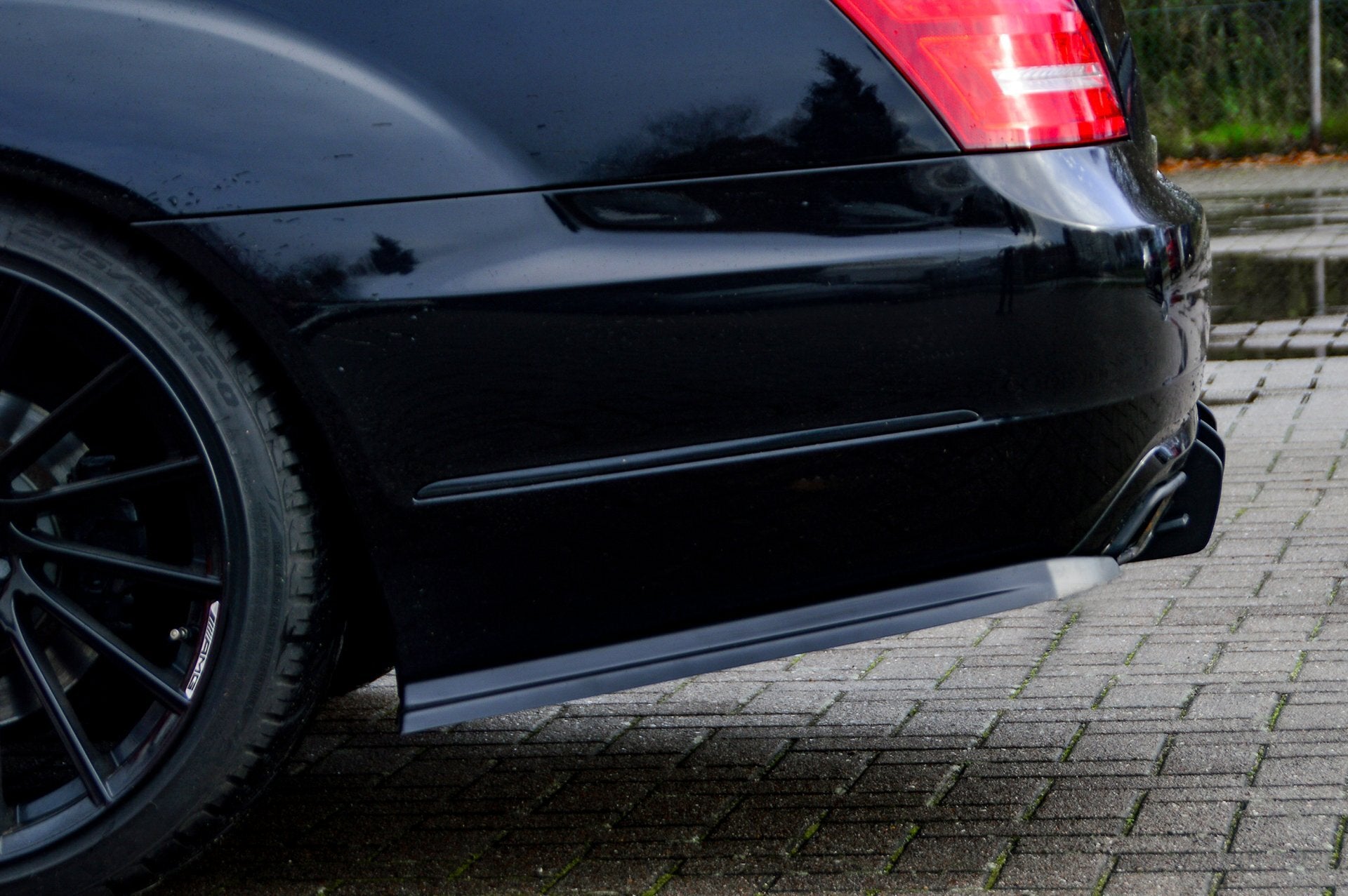 Heckansatz Seitenteile ABS Mercedes Benz S-Klasse, W221 Schwarz Glanz